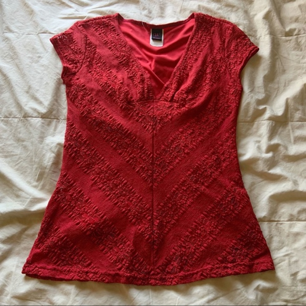 Red Lace Top